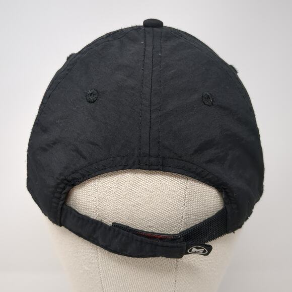 Mission Strapback Baseball Cap Black One Size Adjustable Vented Holes Blank - Picture 6 of 9